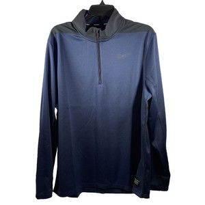 Nike Golf Men’s Dry Top Half Zip Core Navy Black Pullover AH5548-452 Sz Large